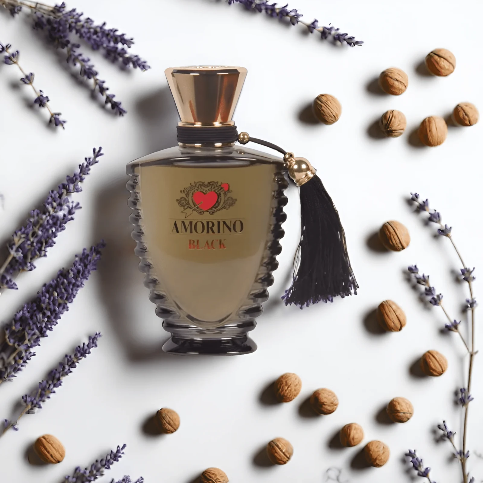 Amorino Black Arabian Rose manufacturer bottle, linked from the supplied product catalogue.