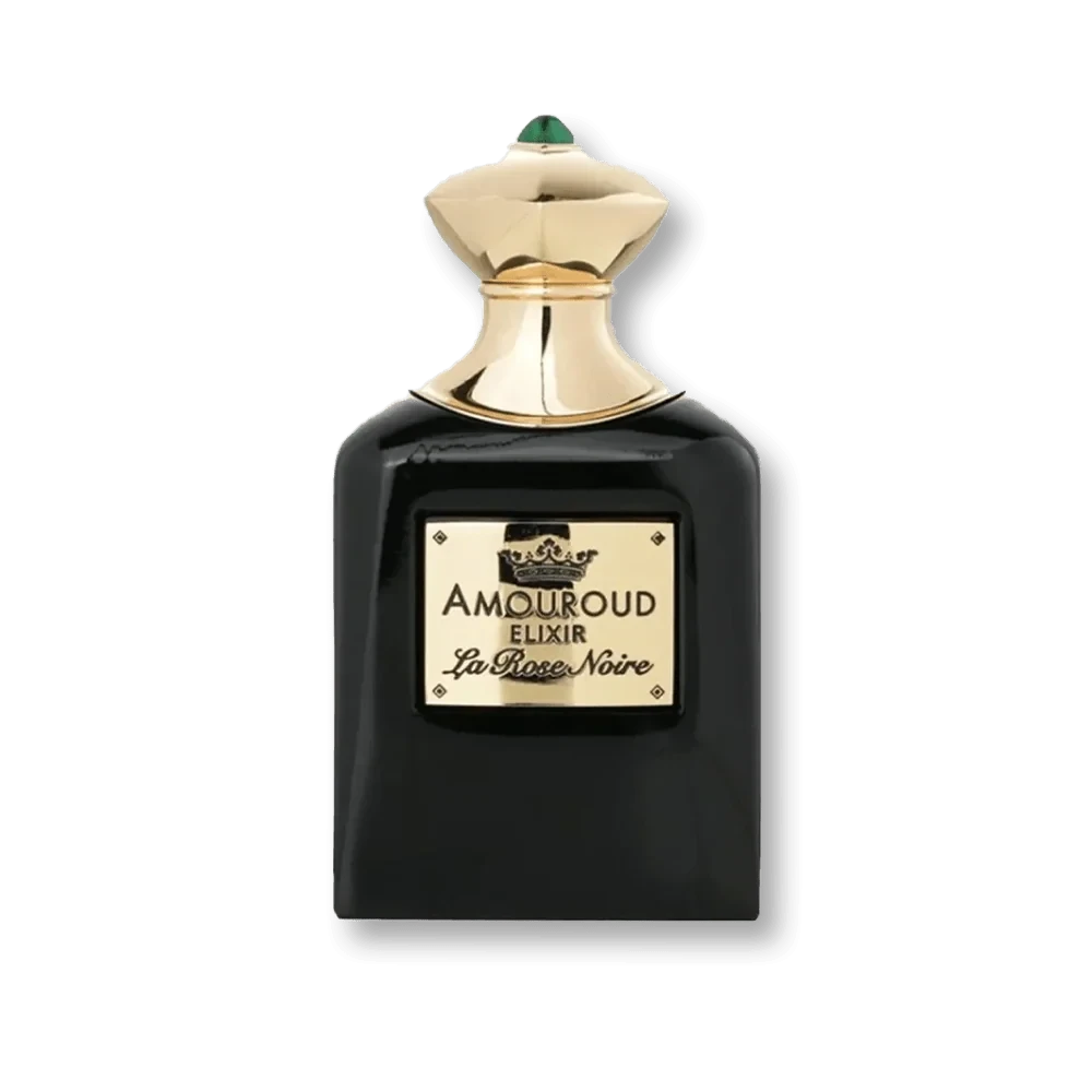 Amouroud Elixir La Rose Noire manufacturer bottle, linked from the supplied product catalogue.