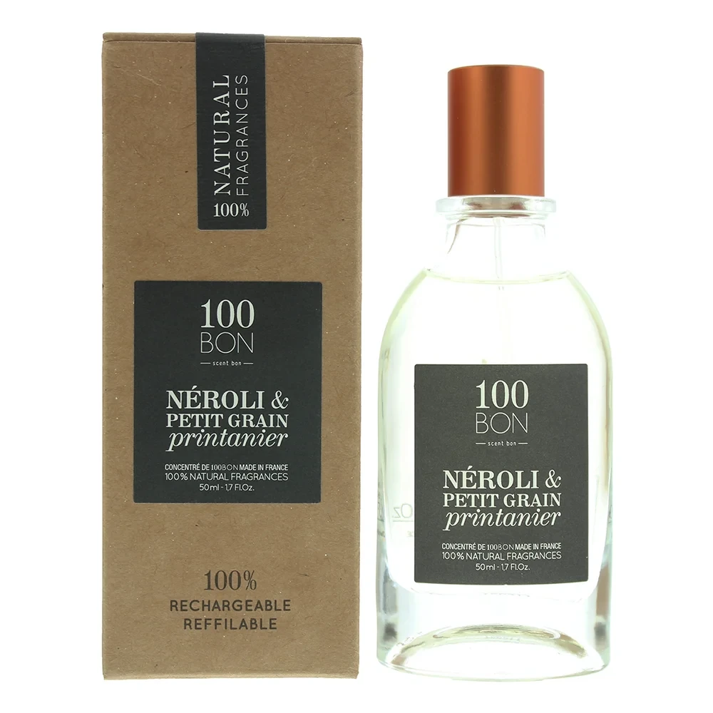 100 Bon NEROLI & PETIT GRAIN PRINTANIER CONCENTREE REFILLABLE manufacturer bottle, linked from the supplied product catalogue.