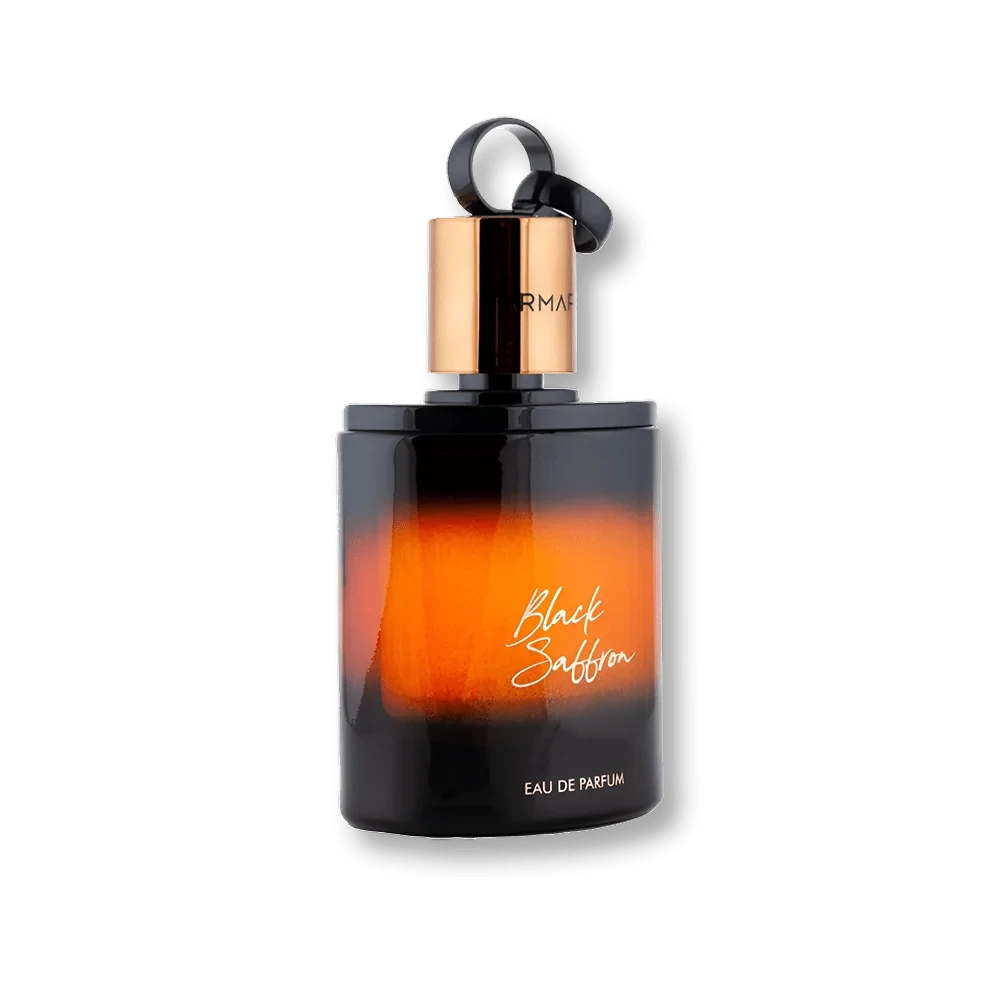 Armaf Black Saffron manufacturer bottle, linked from the supplied product catalogue.