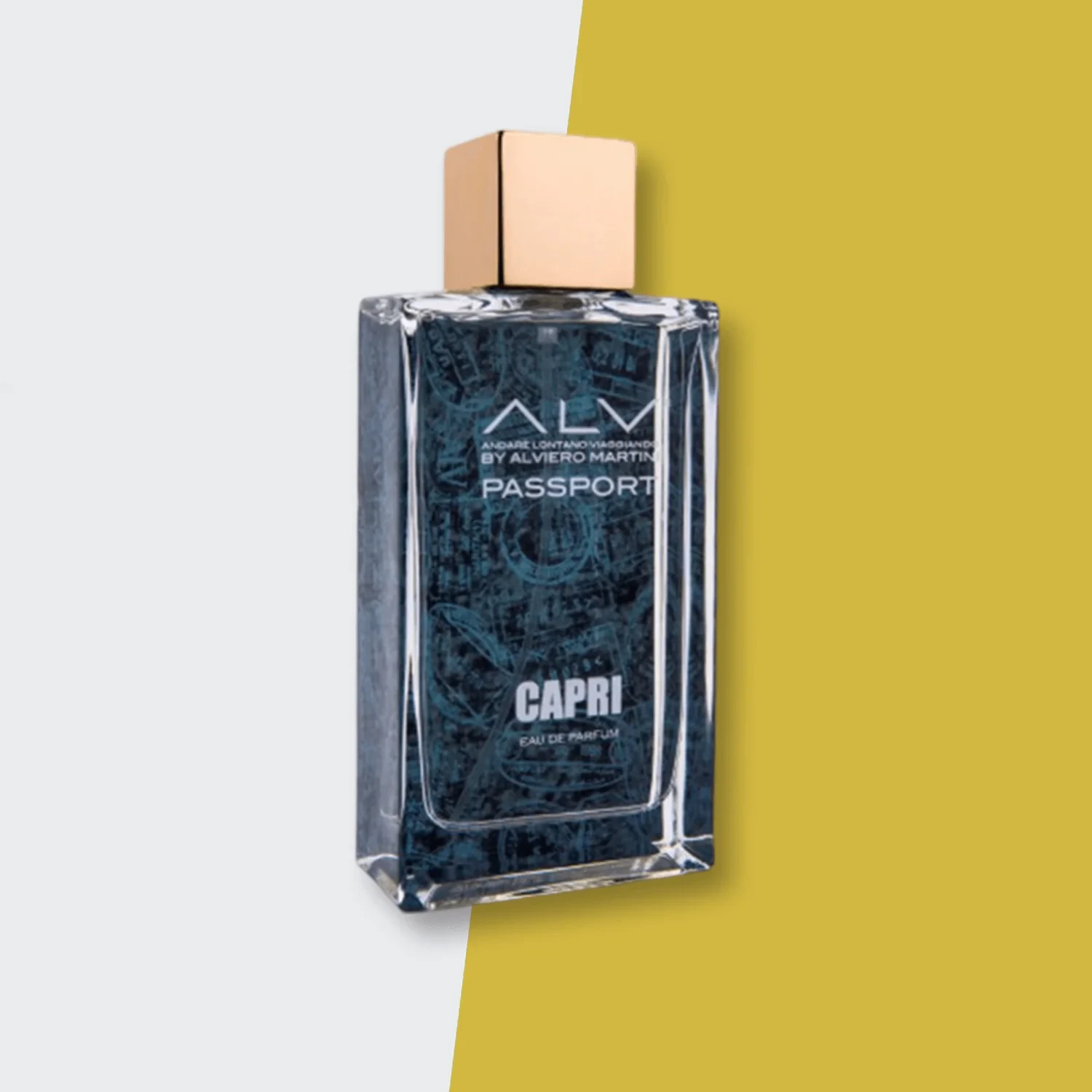 Alviero Martini Capri manufacturer bottle, linked from the supplied product catalogue.