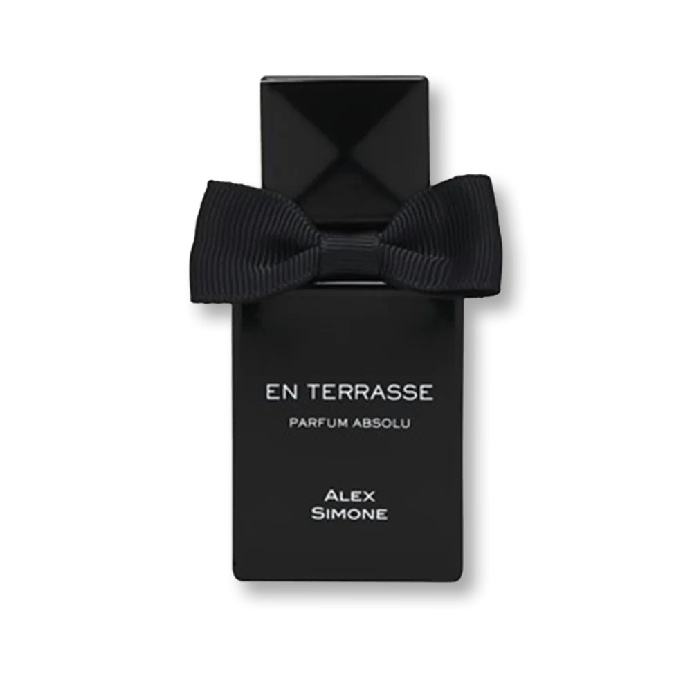 Alex Simone En Terrasse Parfum Absolu manufacturer bottle, linked from the supplied product catalogue.