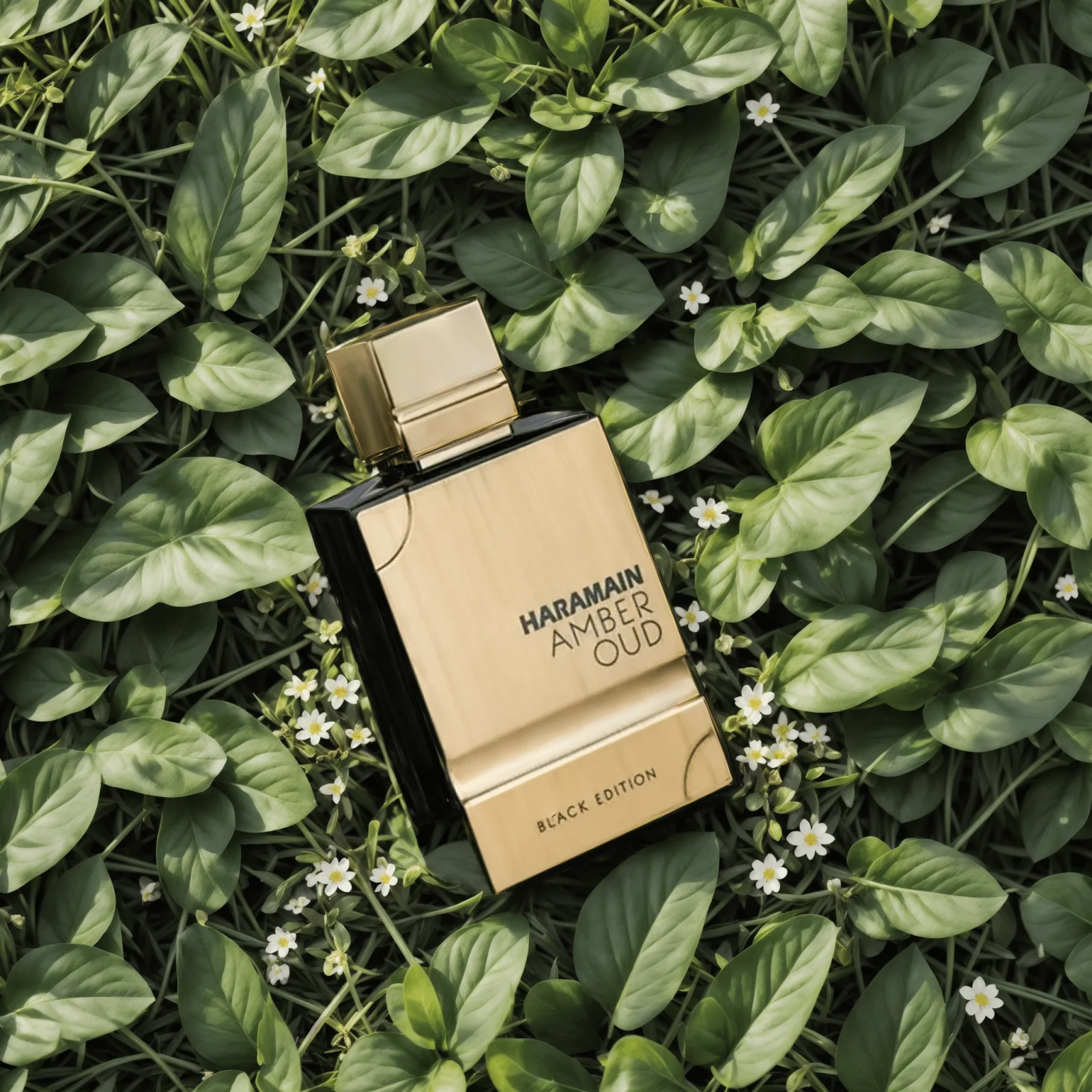 Al Haramain Amber Oud Black Edition manufacturer bottle, linked from the supplied product catalogue.