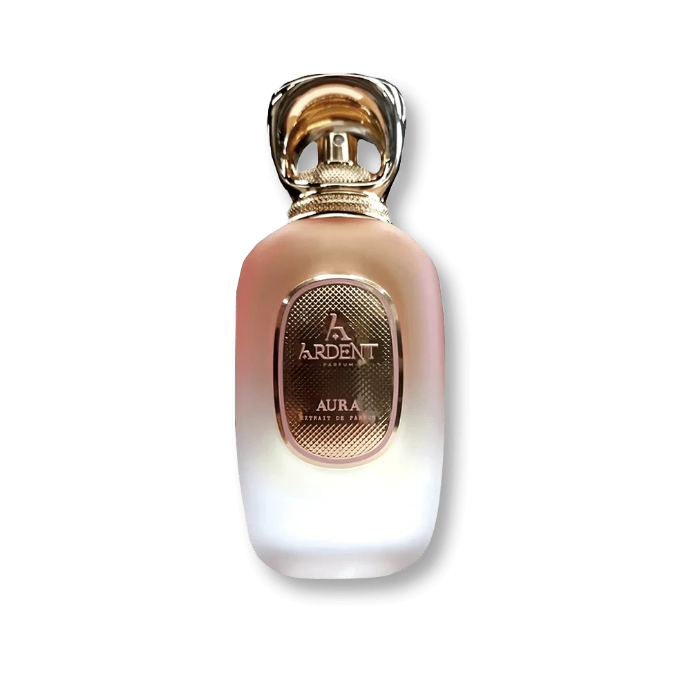 Ardent Aura manufacturer bottle, linked from the supplied product catalogue.