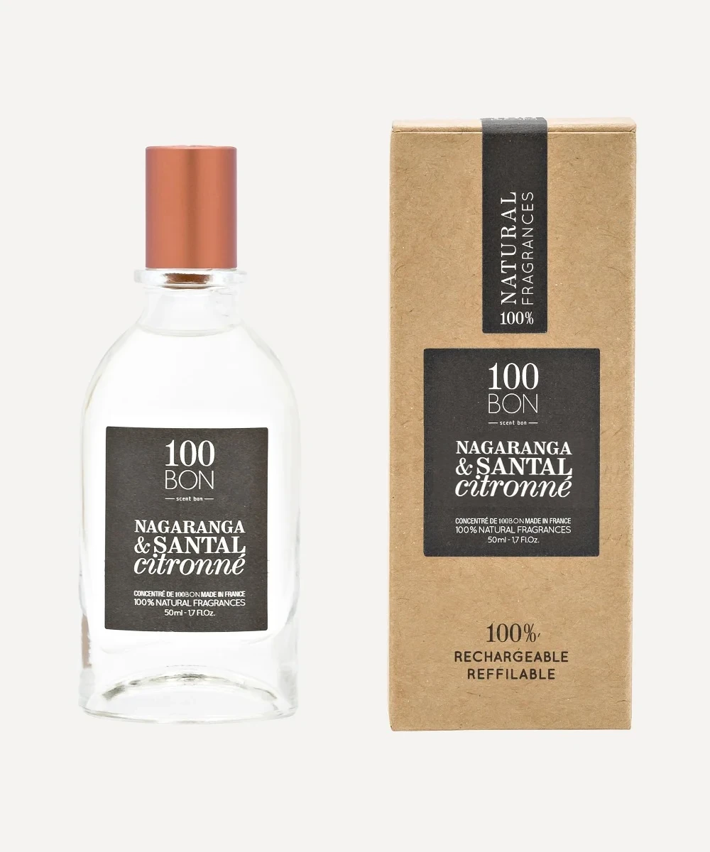 100 Bon Nagaranga Santal Citronne manufacturer bottle, linked from the supplied product catalogue.