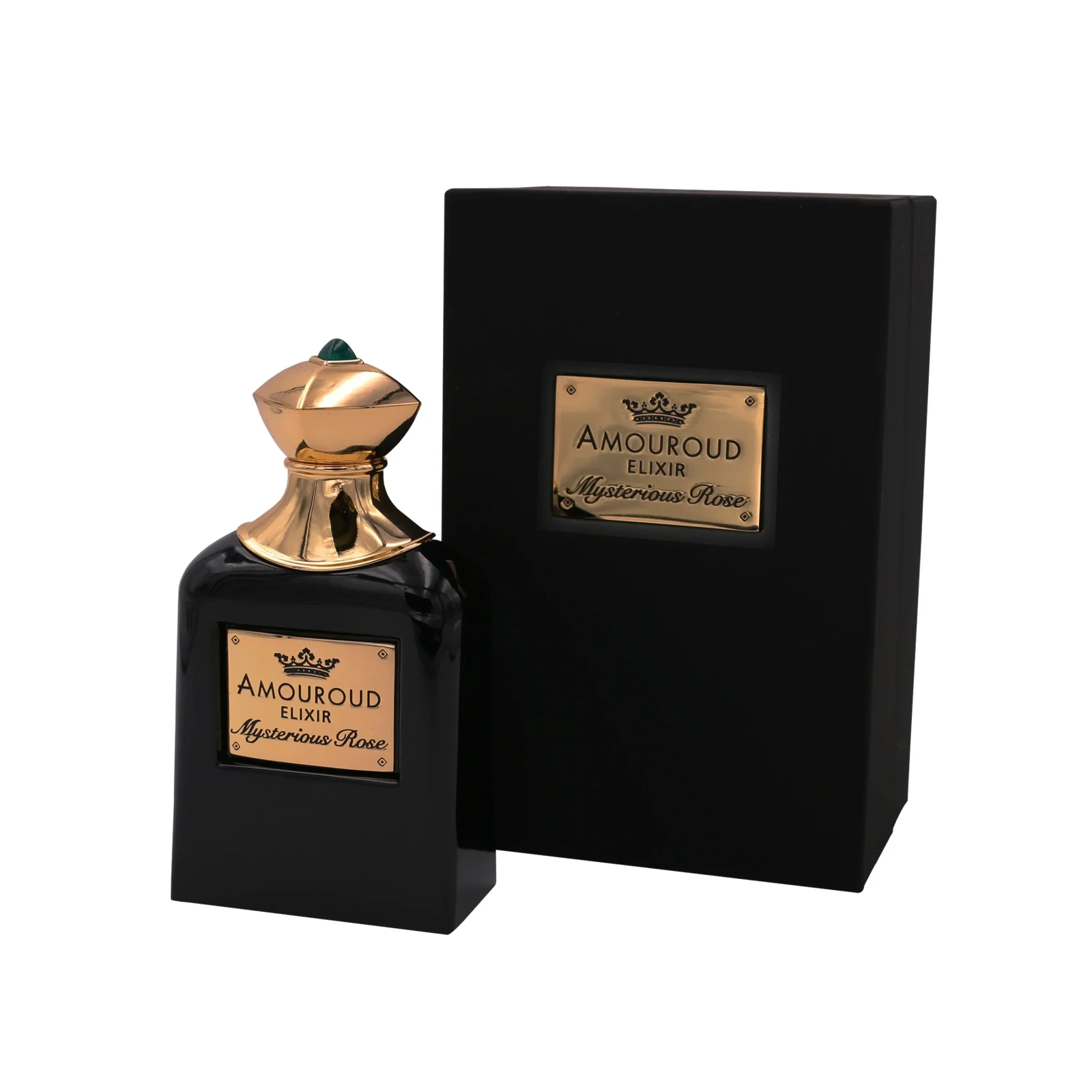 Amouroud Elixir Mysterious Rose manufacturer bottle, linked from the supplied product catalogue.