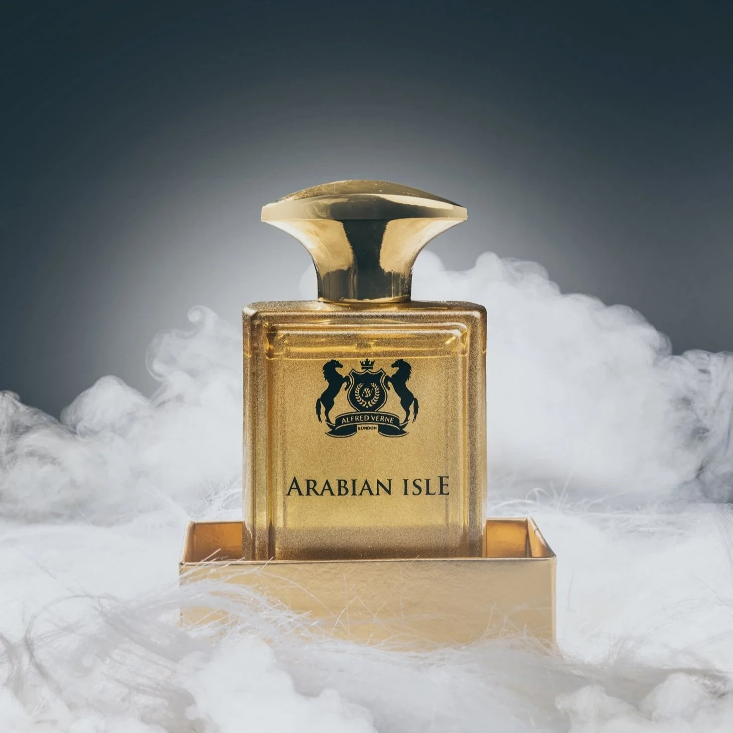 Alfred Verne Arabian Isle manufacturer bottle, linked from the supplied product catalogue.
