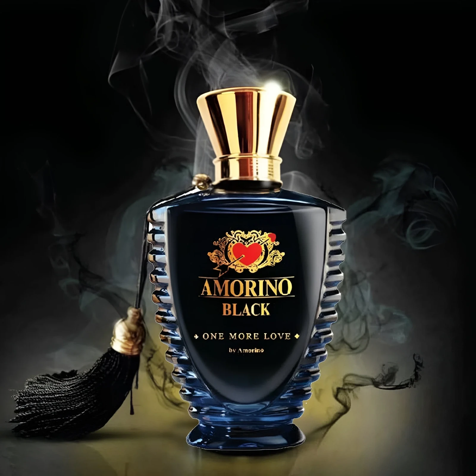 Amorino Black One More Love manufacturer bottle, linked from the supplied product catalogue.