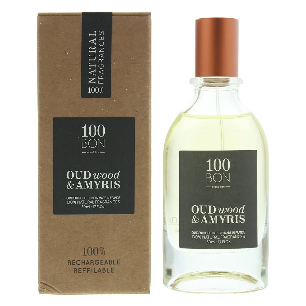 100 Bon Oud Wood Amyris manufacturer bottle, linked from the supplied product catalogue.