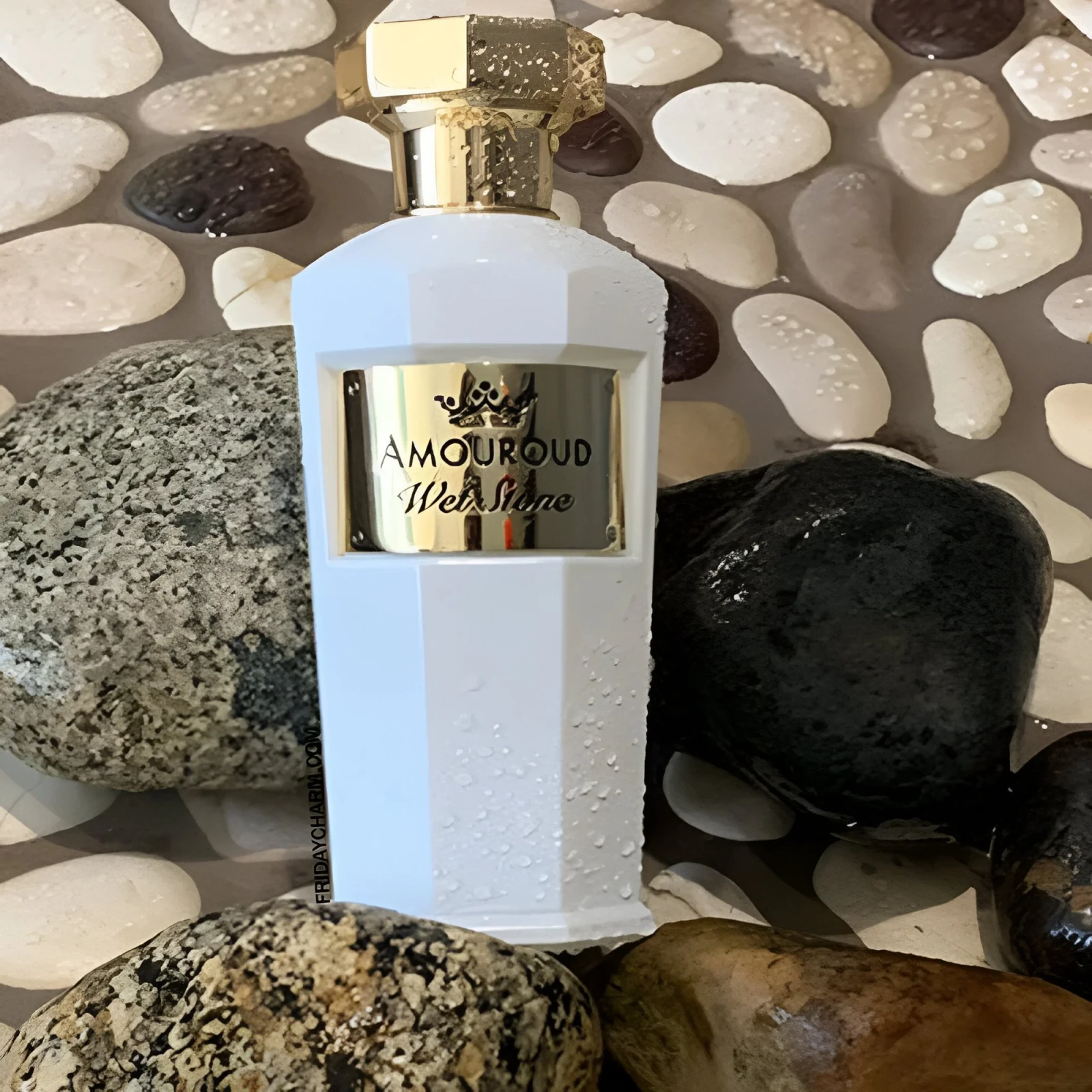 Amouroud Wet Stone Parfum manufacturer bottle, linked from the supplied product catalogue.