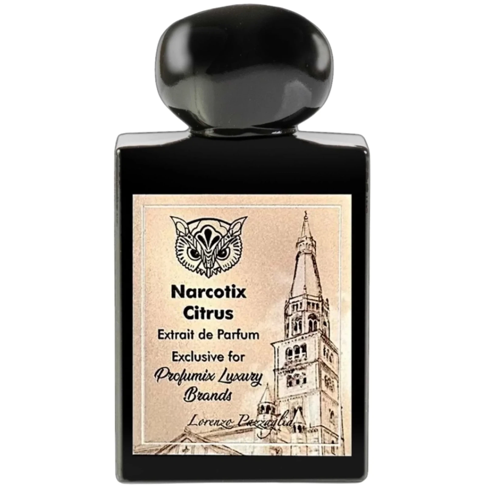 Lorenzo Pazzaglia Narcotix Citrus Oriental Floral manufacturer bottle, linked from the supplied product catalogue.