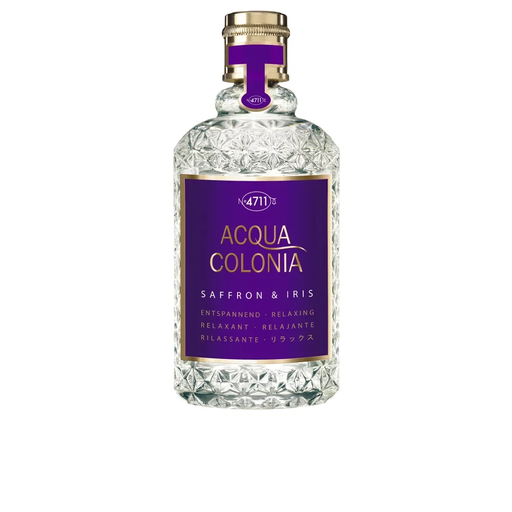 No. 4711 ACQUA COLONIA SAFFRON & IRIS manufacturer bottle, linked from the supplied product catalogue.
