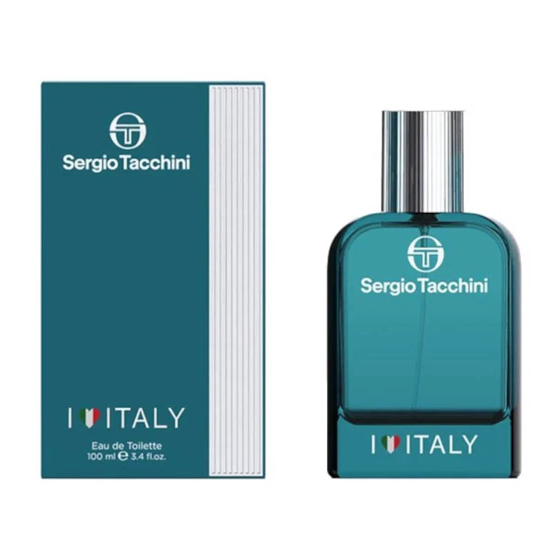 Sergio Tacchini I Love Italy (Men) manufacturer bottle, linked from the supplied product catalogue.