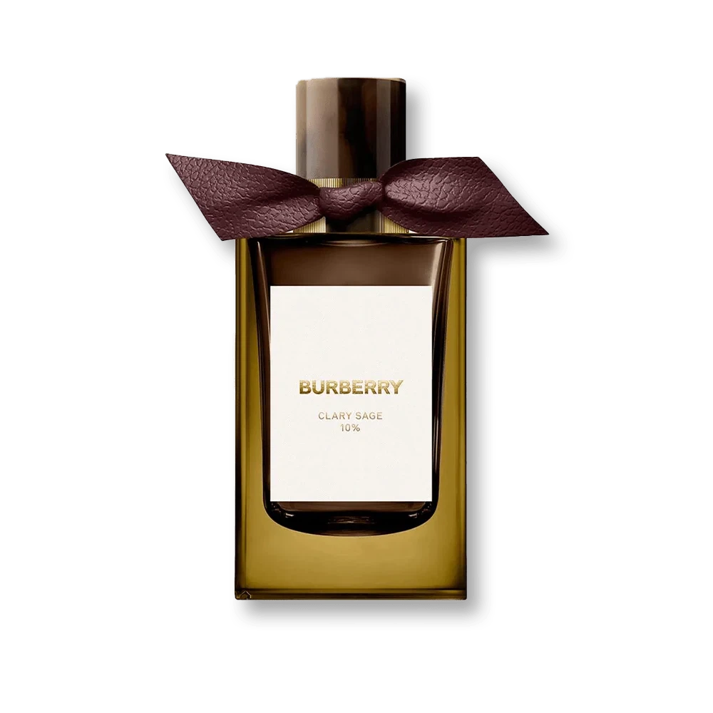 Burberry Bespoke Collection Clary Sage 10% manufacturer bottle, linked from the supplied product catalogue.