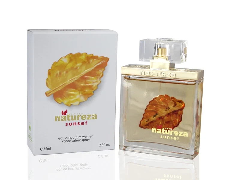 Natureza Sunset manufacturer bottle, linked from the supplied product catalogue.
