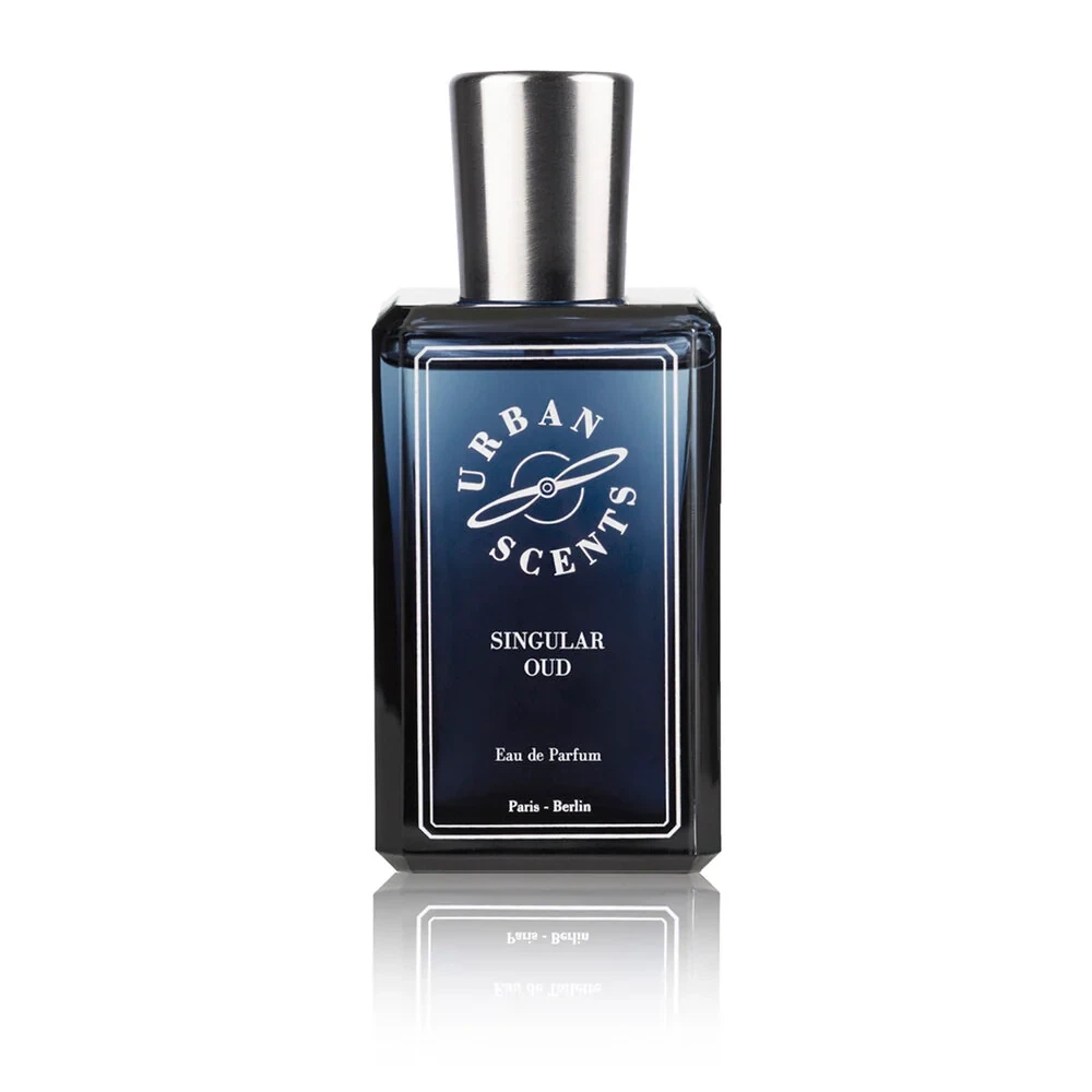 Urban Scents Singular Oud manufacturer bottle, linked from the supplied product catalogue.
