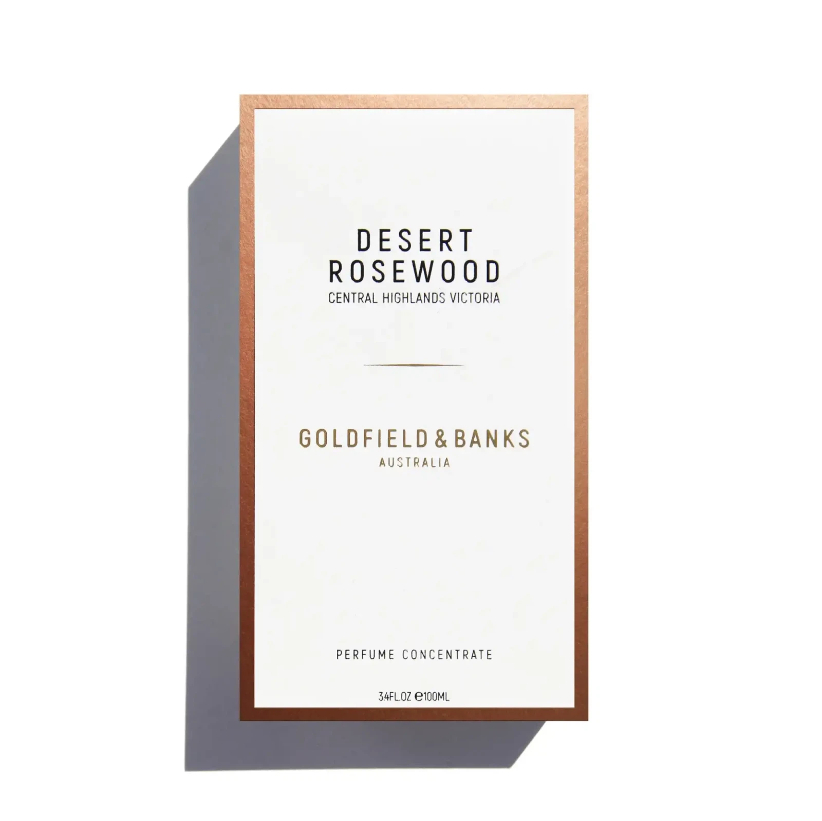 Goldfield & Banks Desert Rosewood Concentrate manufacturer bottle, linked from the supplied product catalogue.