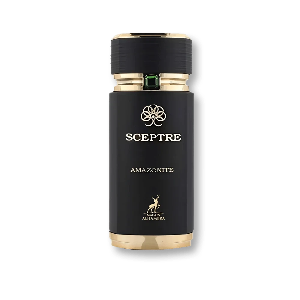 Maison Alhambra Sceptre Amazonite manufacturer bottle, linked from the supplied product catalogue.