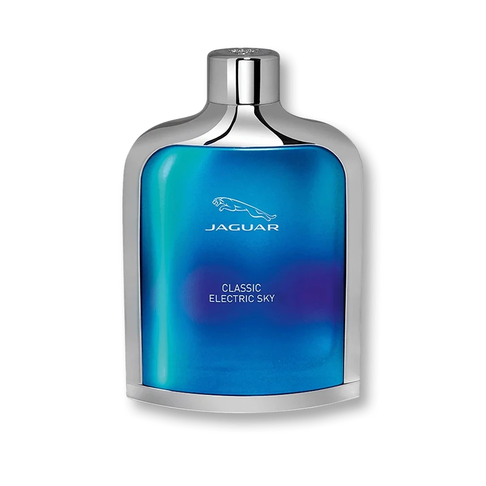 Jaguar Classic Electric Sky manufacturer bottle, linked from the supplied product catalogue.