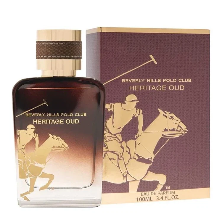 Beverly Hills Polo Club Heritage Oud manufacturer bottle, linked from the supplied product catalogue.