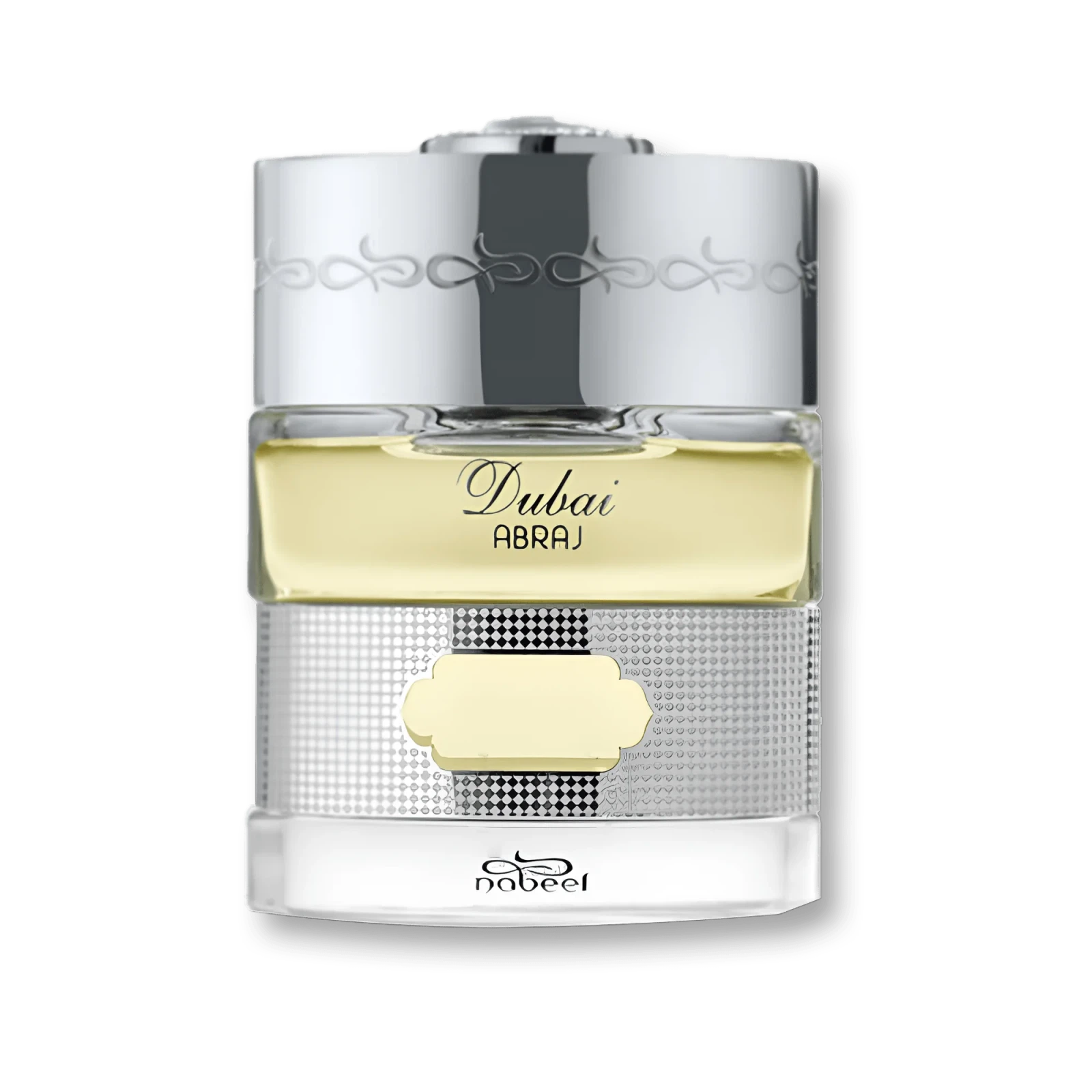 The Spirit of Dubai Abraj manufacturer bottle, linked from the supplied product catalogue.