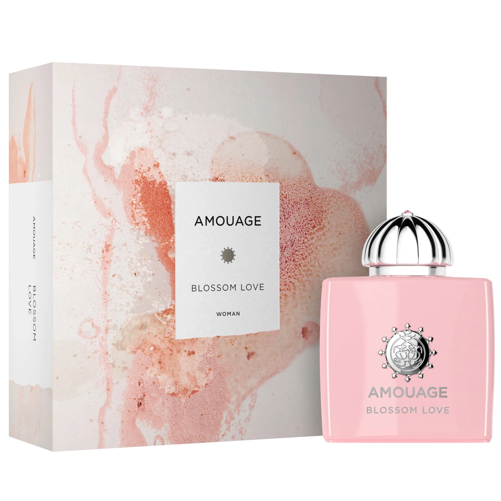 Amouage Blossom Love manufacturer bottle, linked from the supplied product catalogue.