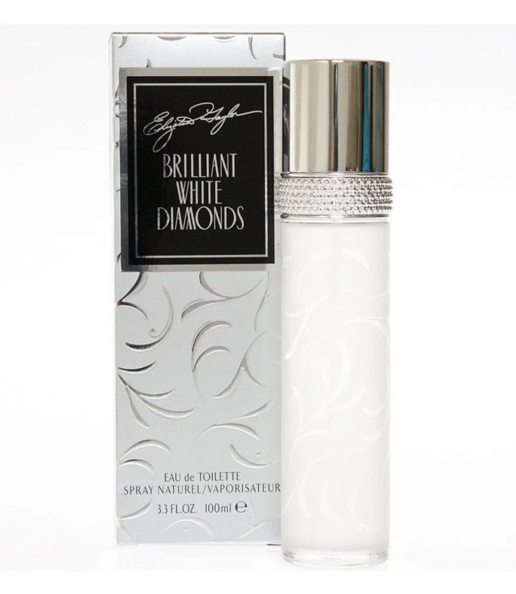 Elizabeth Taylor Brilliant White Diamonds manufacturer bottle, linked from the supplied product catalogue.
