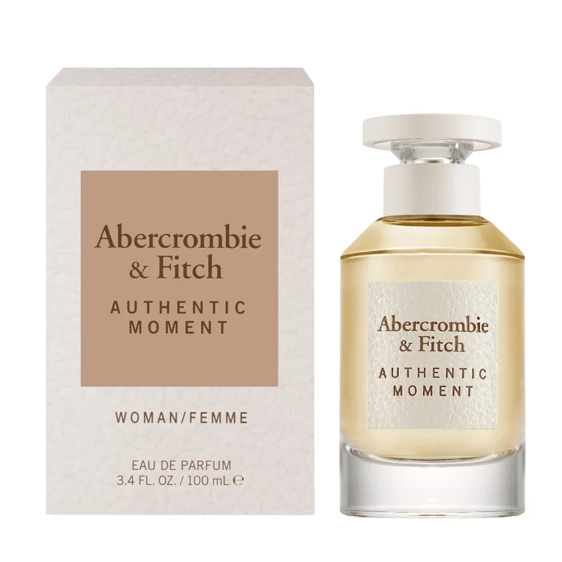 Abercrombie & Fitch Authentic Moment Women manufacturer bottle, linked from the supplied product catalogue.