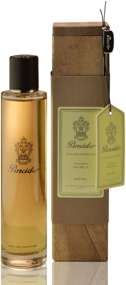 Pineider Cuoio Nobile Men manufacturer bottle, linked from the supplied product catalogue.