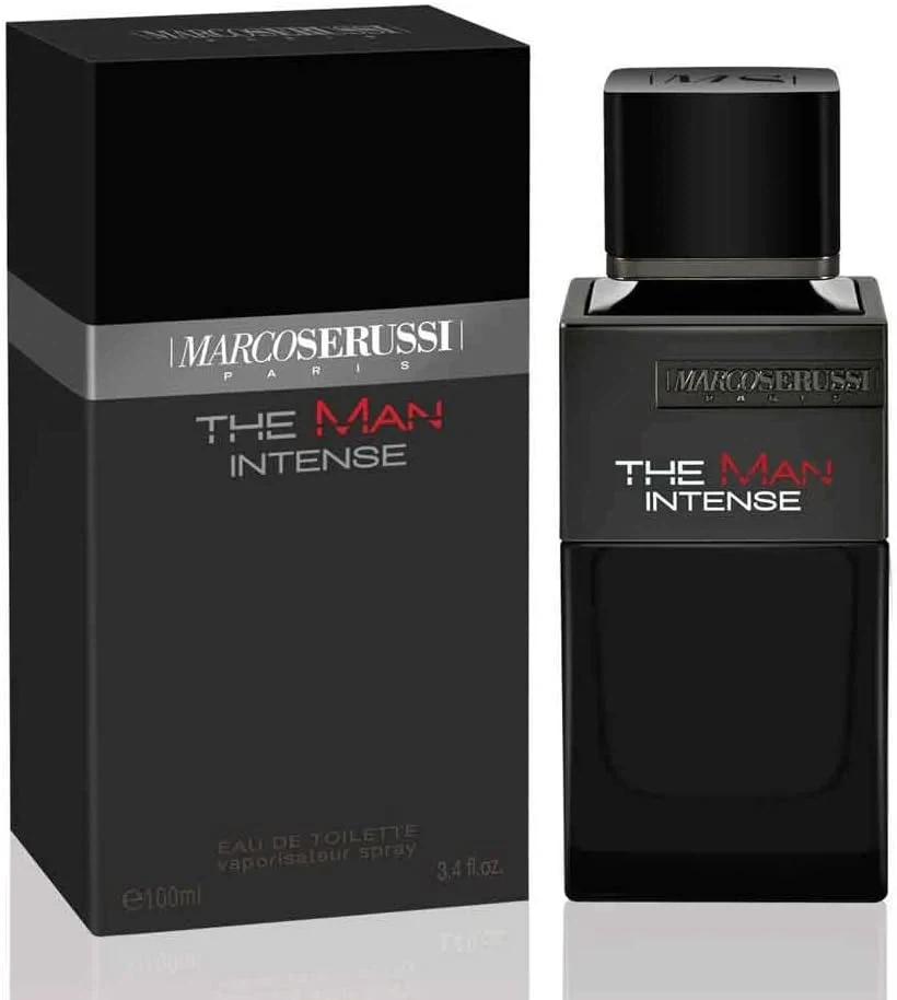 Marco Serussi Intense manufacturer bottle, linked from the supplied product catalogue.