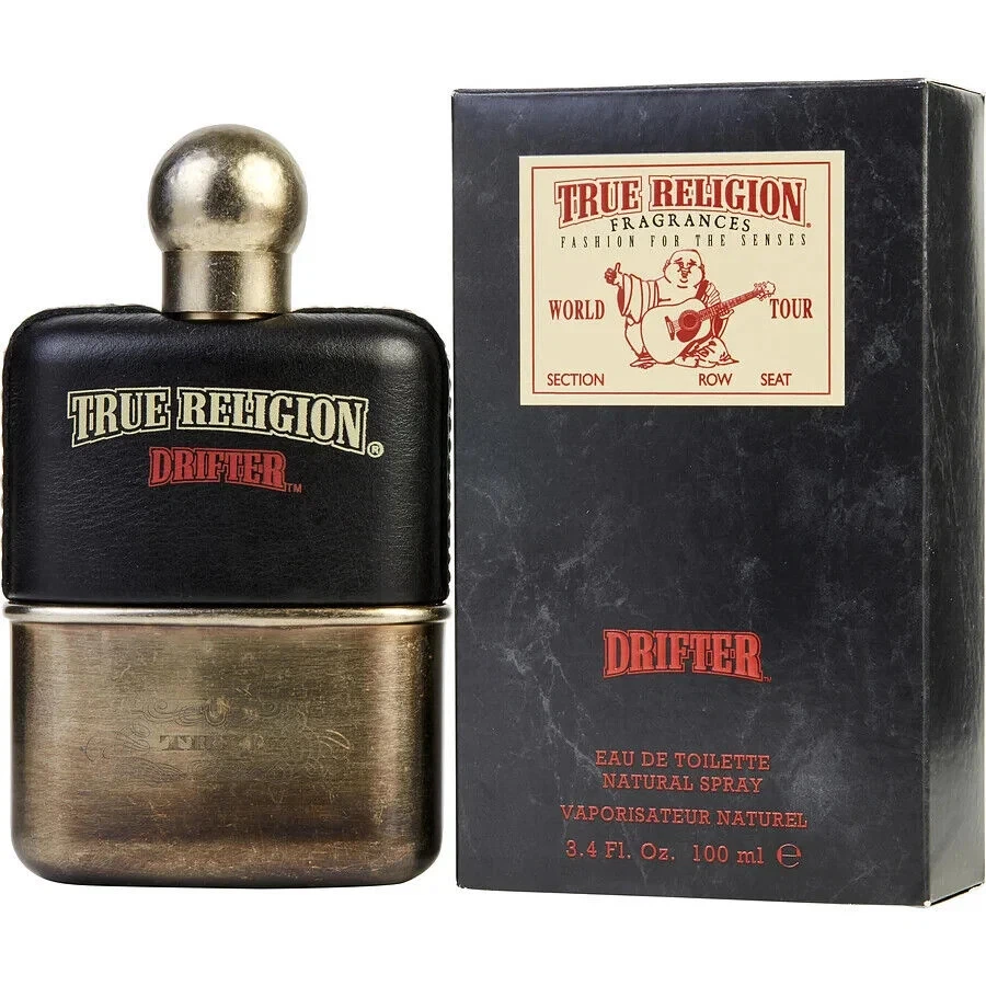 True Religion Drifter manufacturer bottle, linked from the supplied product catalogue.