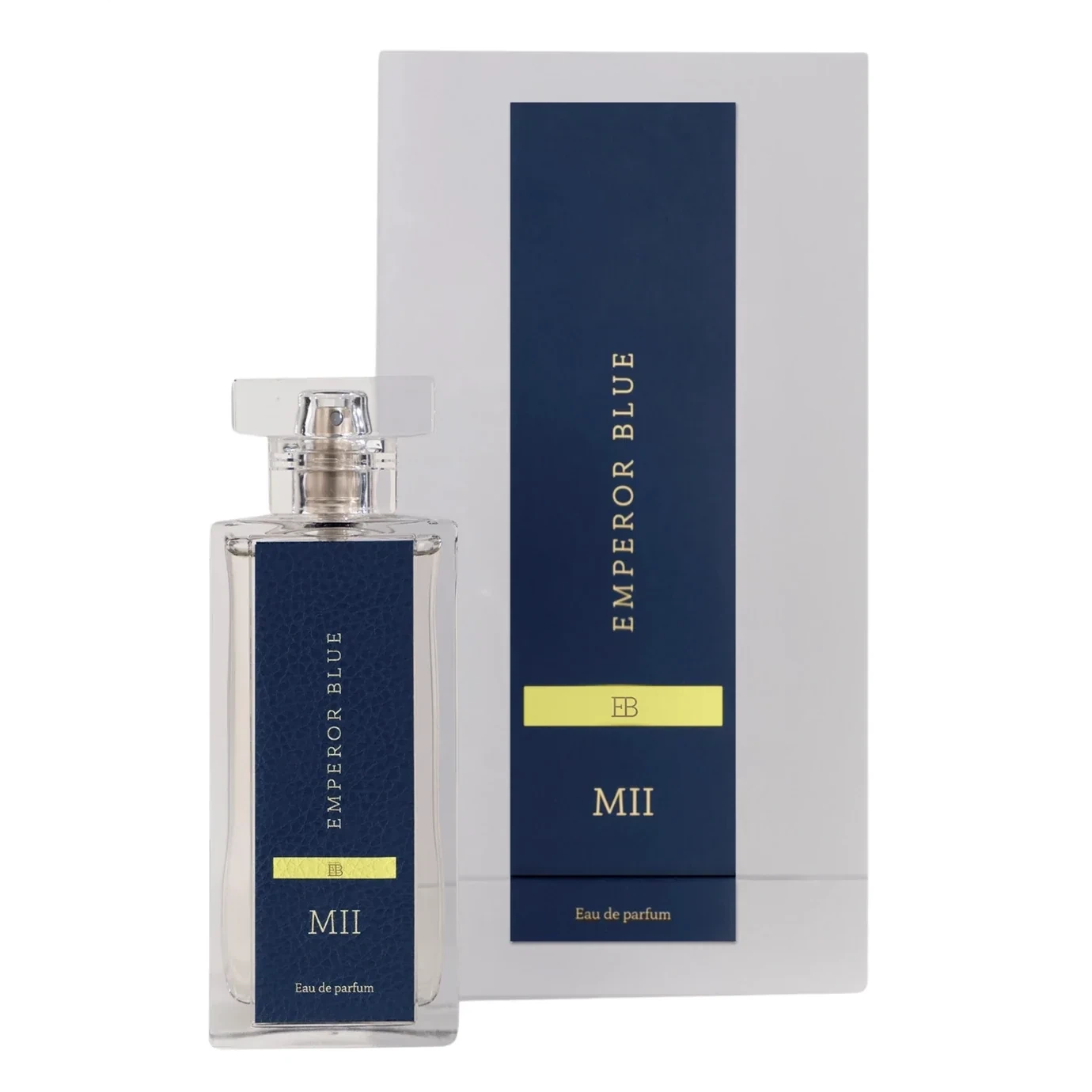 Emperor Blue Mii manufacturer bottle, linked from the supplied product catalogue.