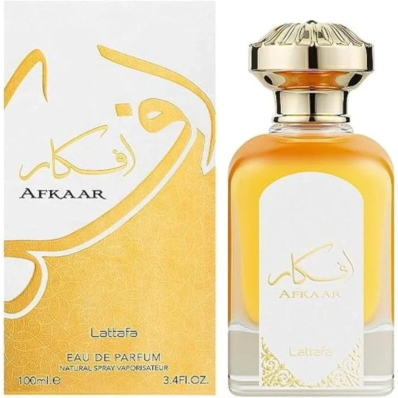 Lattafa Afkaar Spray manufacturer bottle, linked from the supplied product catalogue.