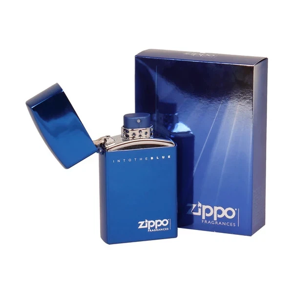 Zippo in the Blue Pour Homme manufacturer bottle, linked from the supplied product catalogue.