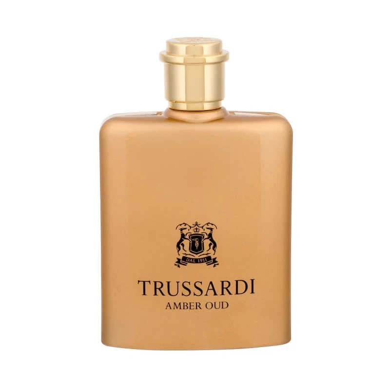 Trussardi AMBER OUD manufacturer bottle, linked from the supplied product catalogue.