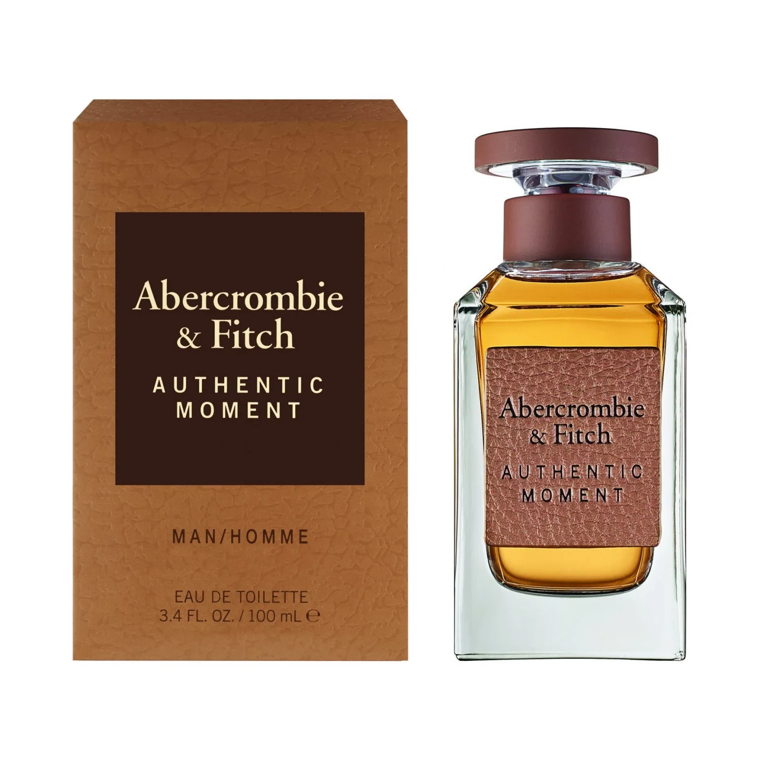 Abercrombie & Fitch Authentic Moment Man manufacturer bottle, linked from the supplied product catalogue.