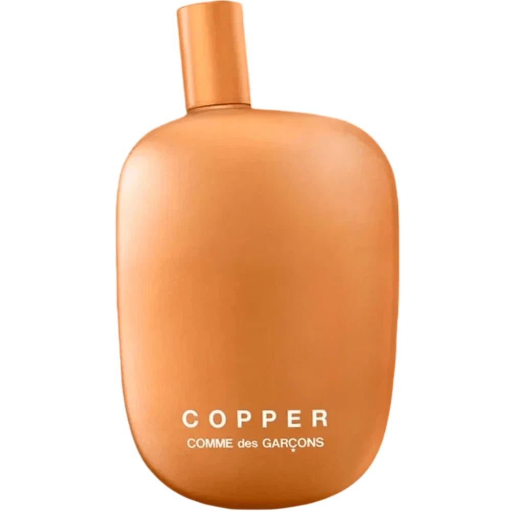 COMME des GARÇONS Copper Woody manufacturer bottle, linked from the supplied product catalogue.