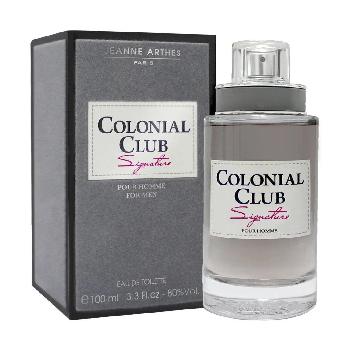 Jeanne Arthes Colonial Club Signature Pour Homme manufacturer bottle, linked from the supplied product catalogue.