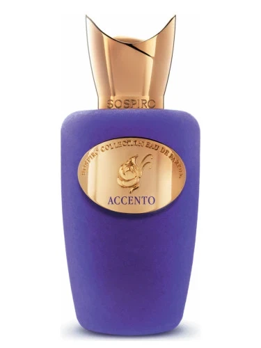 Sospiro Accento manufacturer bottle, linked from the supplied product catalogue.