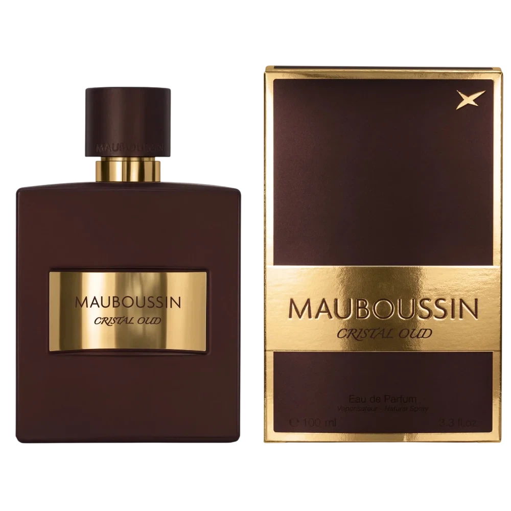 Mauboussin Cristal Oud manufacturer bottle, linked from the supplied product catalogue.