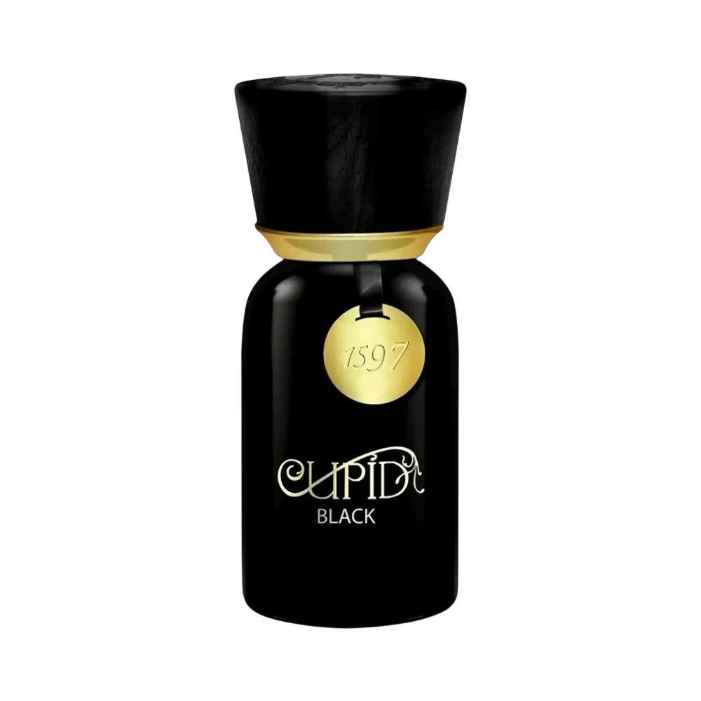 Cupid Black 1597 Parfum manufacturer bottle, linked from the supplied product catalogue.