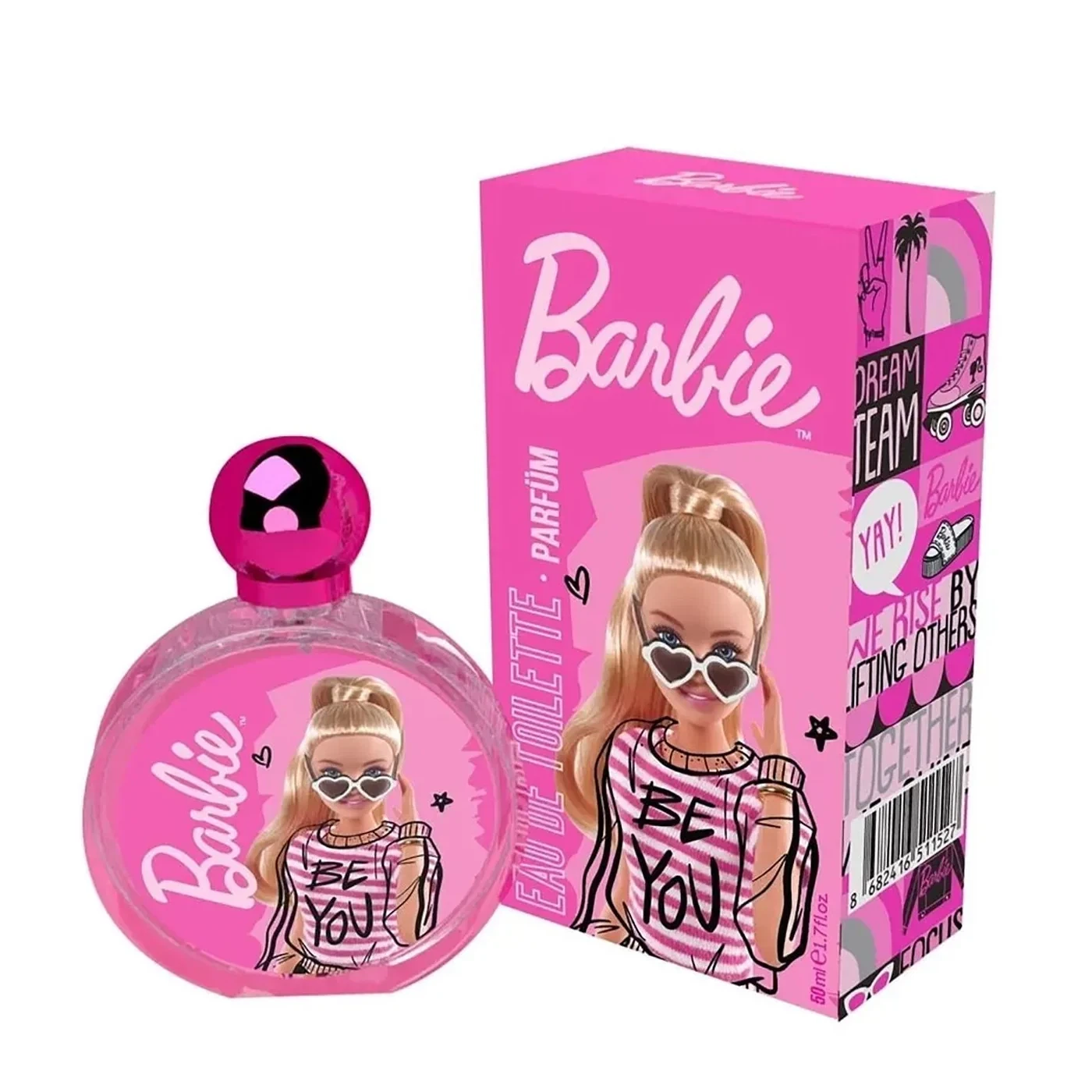 Barbie Be You manufacturer bottle, linked from the supplied product catalogue.