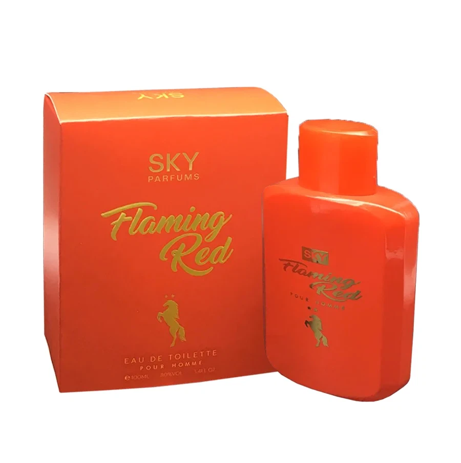 Sky Parfums Flaming Red Pour Homme manufacturer bottle, linked from the supplied product catalogue.