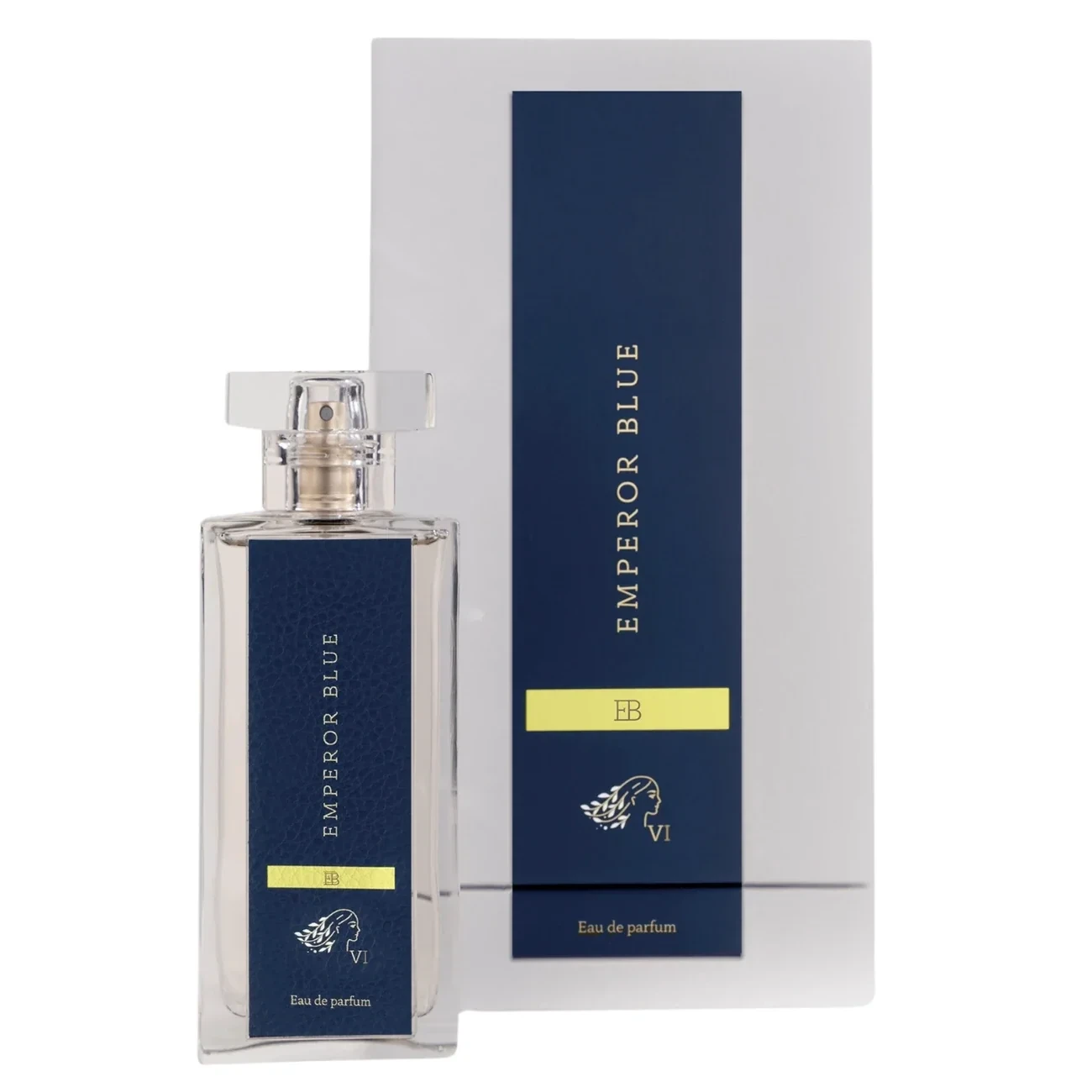 Emperor Blue Vi manufacturer bottle, linked from the supplied product catalogue.