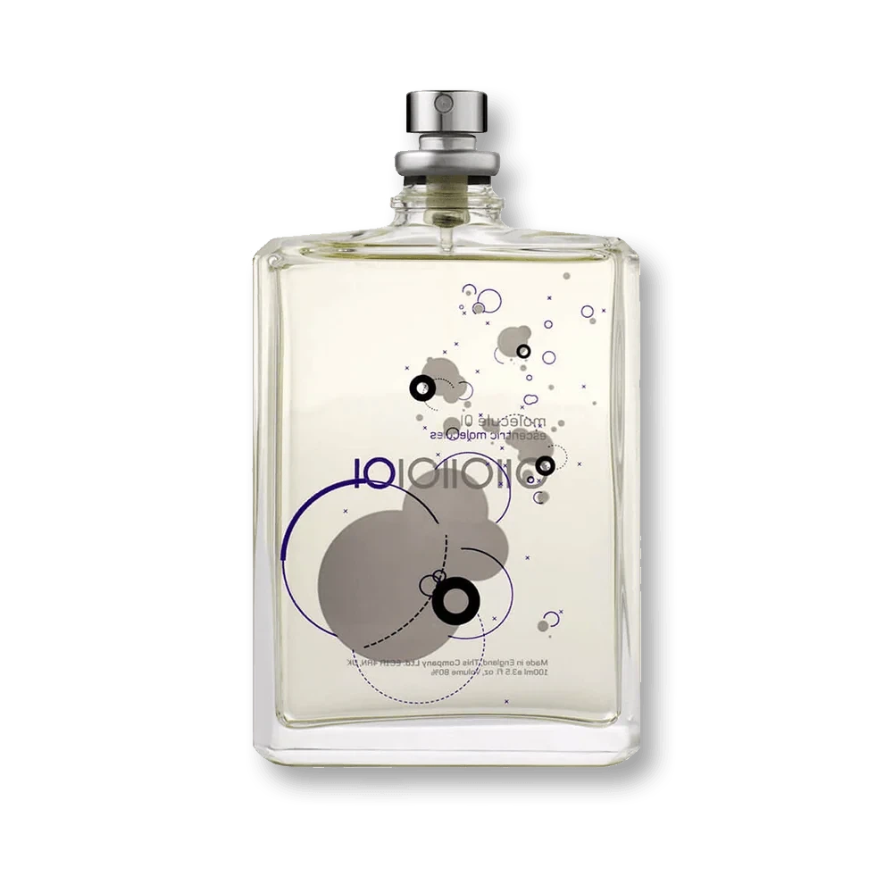 Escentric Molecules Molecule 01 manufacturer bottle, linked from the supplied product catalogue.