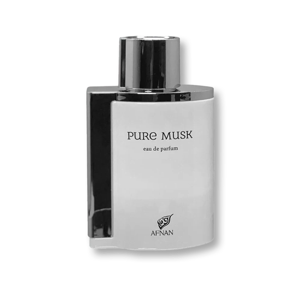 Afnan Pure Musk manufacturer bottle, linked from the supplied product catalogue.
