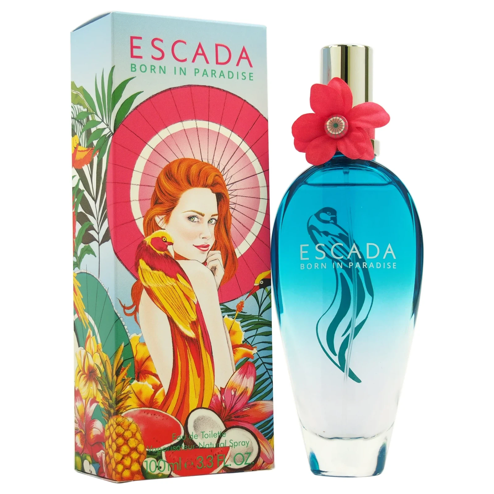 Escada Born In Paradise manufacturer bottle, linked from the supplied product catalogue.