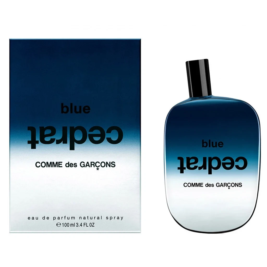 COMME des GARÇONS Blue Cedrat manufacturer bottle, linked from the supplied product catalogue.