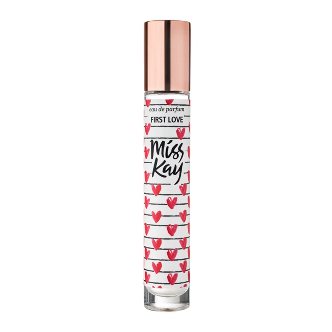 Miss Kay First Love manufacturer bottle, linked from the supplied product catalogue.