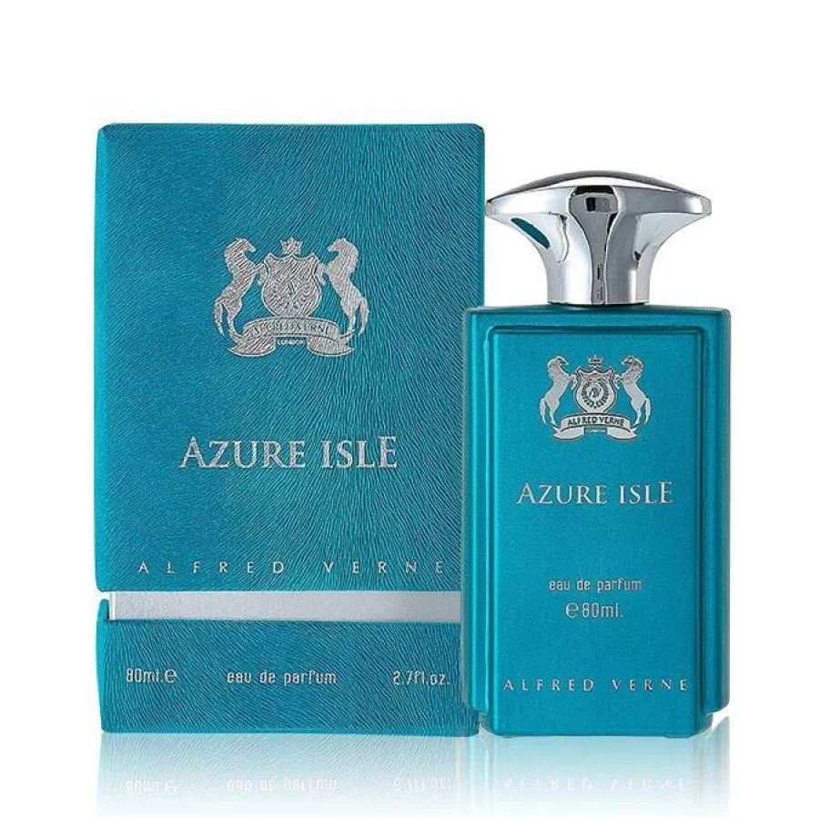 Alfred Verne Azure Isle manufacturer bottle, linked from the supplied product catalogue.